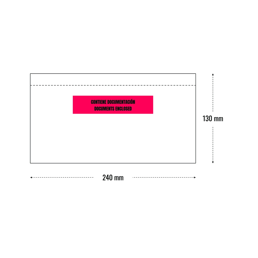 Caja 250 sobres adhesivos 240 x 130 mm para envío de documentos