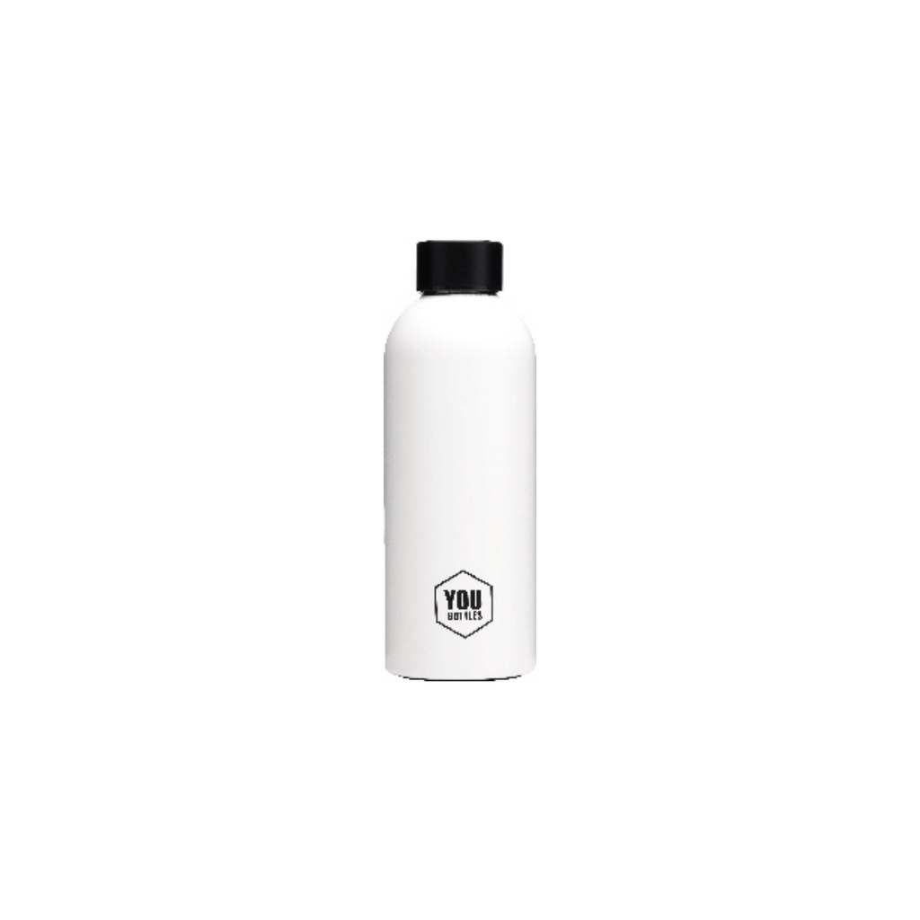 Botella de Acero Inoxidable de 500 ml blanca