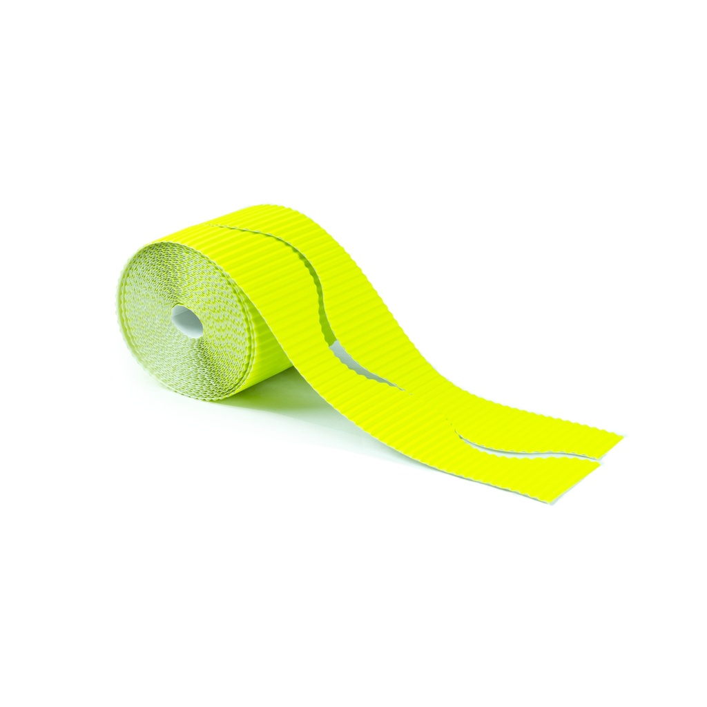 Borde cartón ondulado amarillo neon 10 cm x (7.5 m x 2)