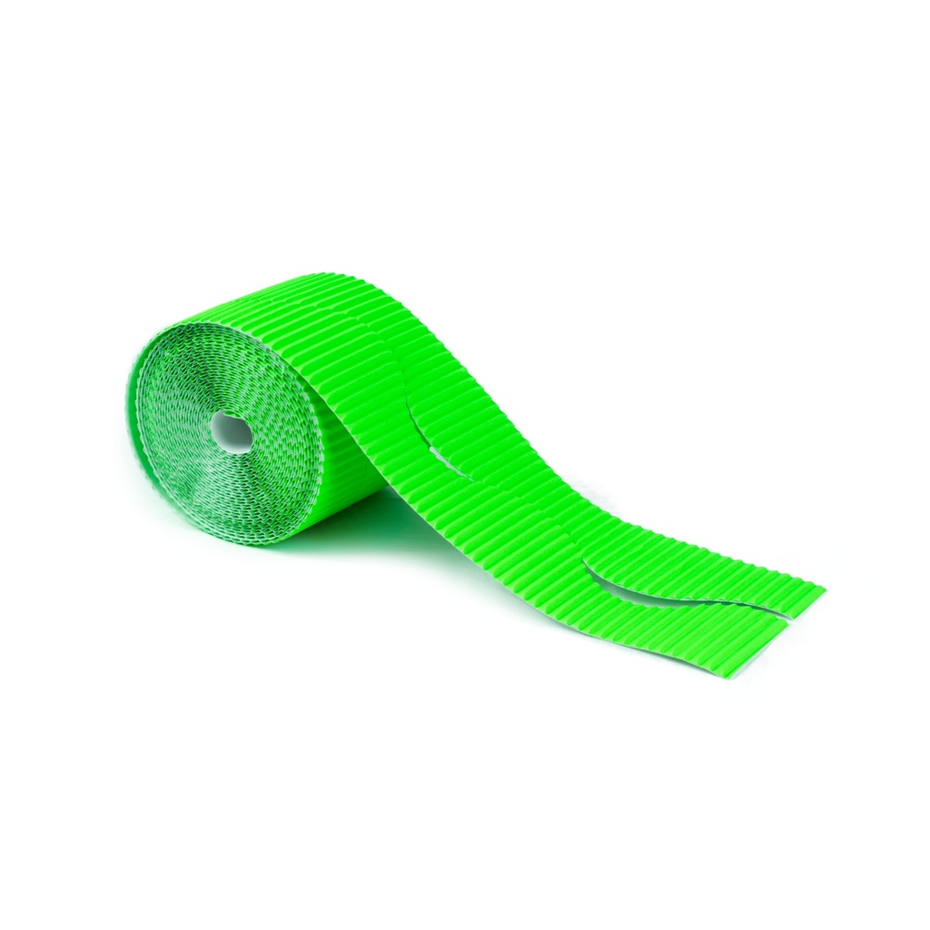 Borde cartón ondulado verde neon 10 cm x (7.5 m x 2)