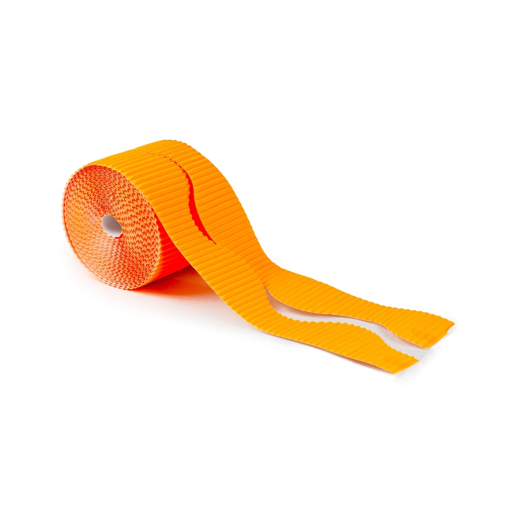 Borde cartón ondulado naranja neon 10 cm x (7.5 m x 2)