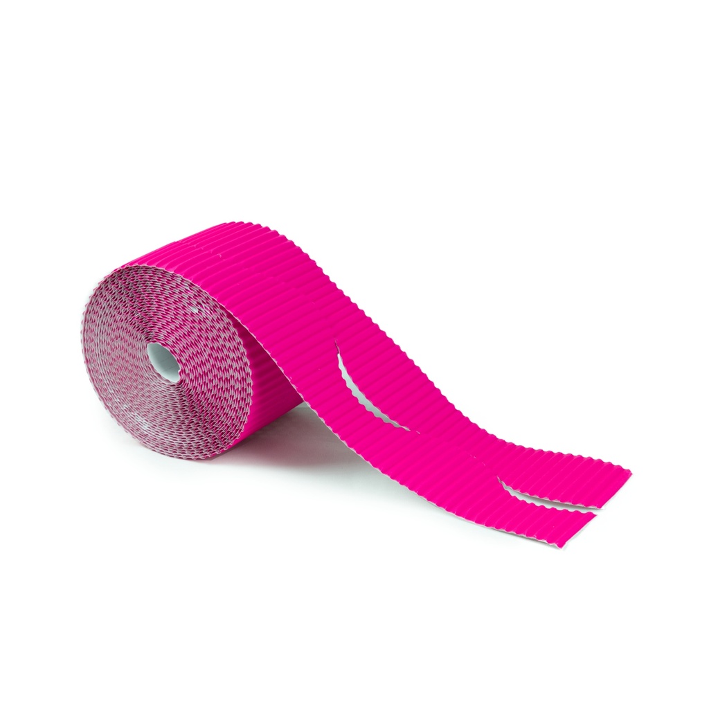 Borde cartón ondulado fucsia neon 10 cm x (7.5 m x 2)