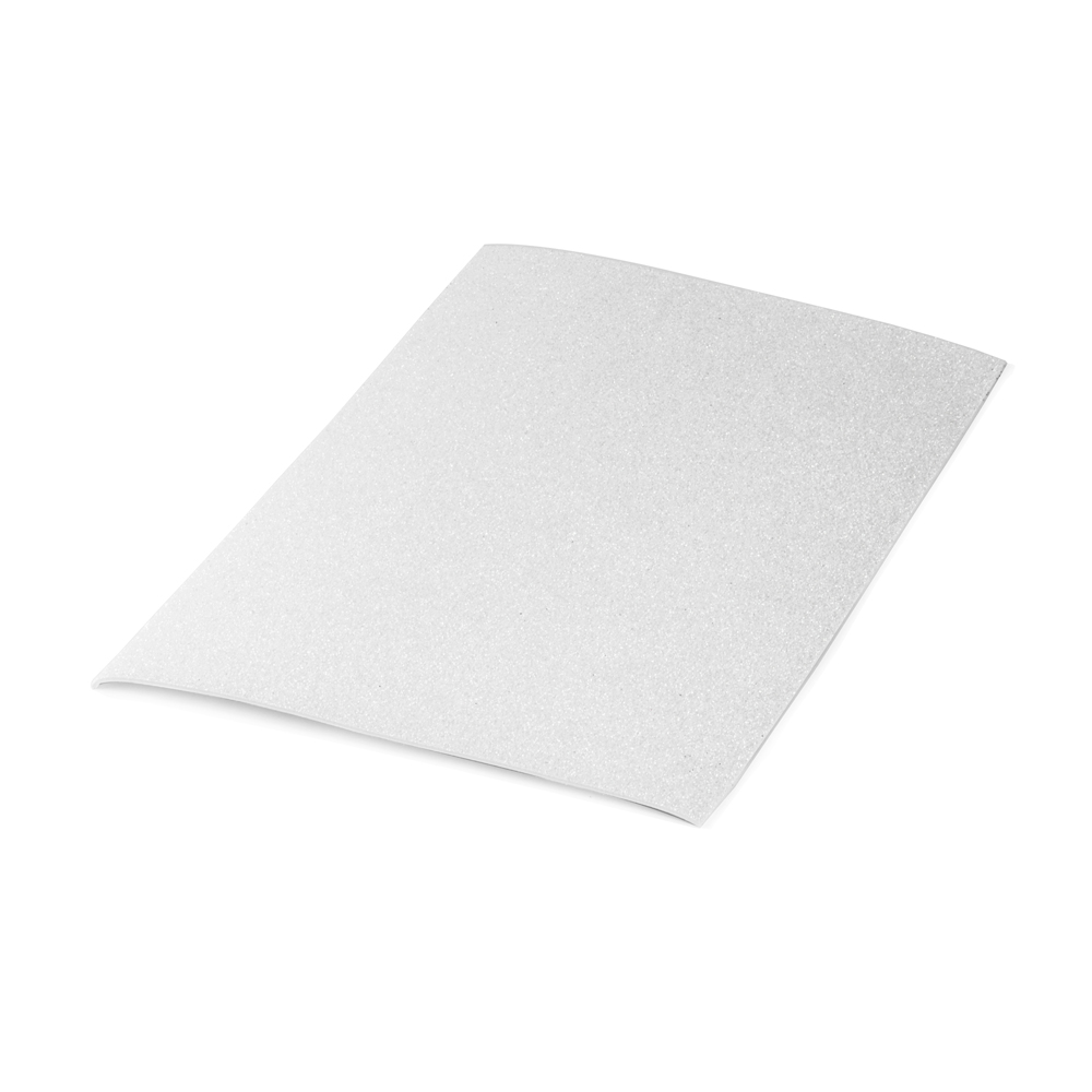 Bolsa 10 láminas EVA purpurina biodegradable 40 x 60 cm blanca