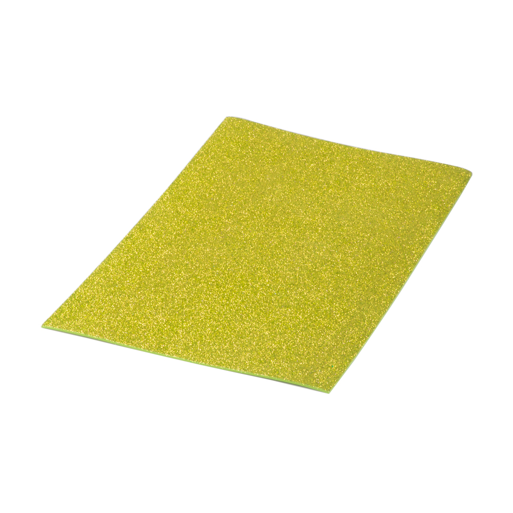 Bolsa 10 láminas EVA purpurina biodegradable 40 x 60 cm oro