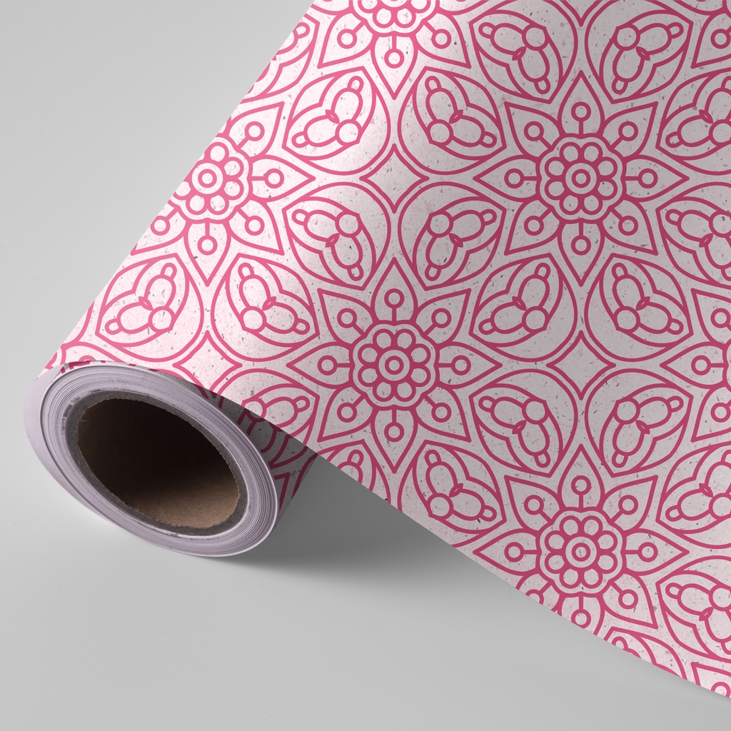 Bobina 31 cm 2 kg papel caña de azúcar mandala rosa