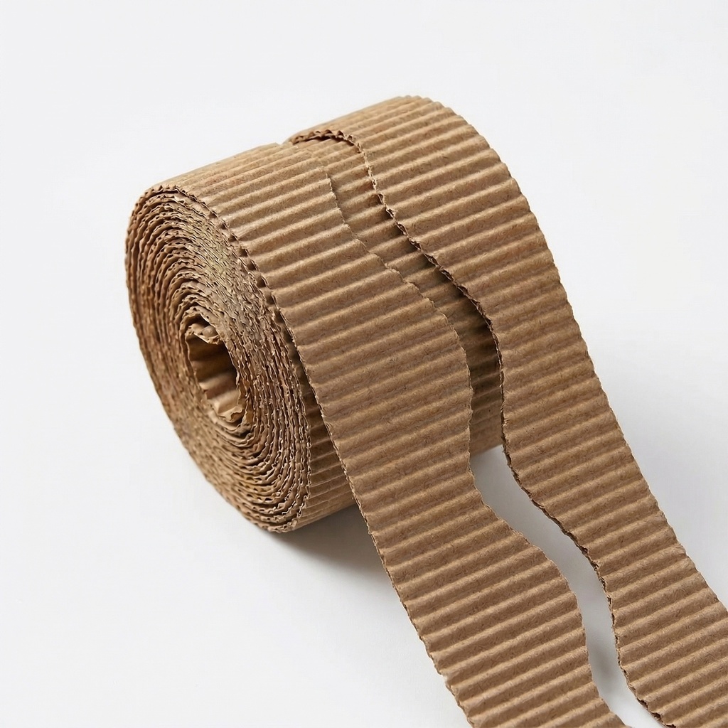 Borde cartón ondulado marrón kraft 10 cm x (7.5 m x 2)