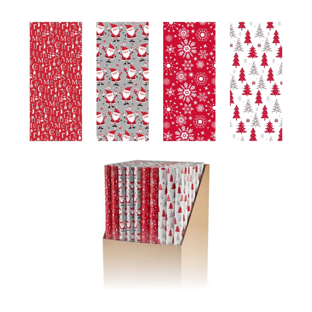 Expositor 50 rollos 0.7 x 2 m navidad nordic