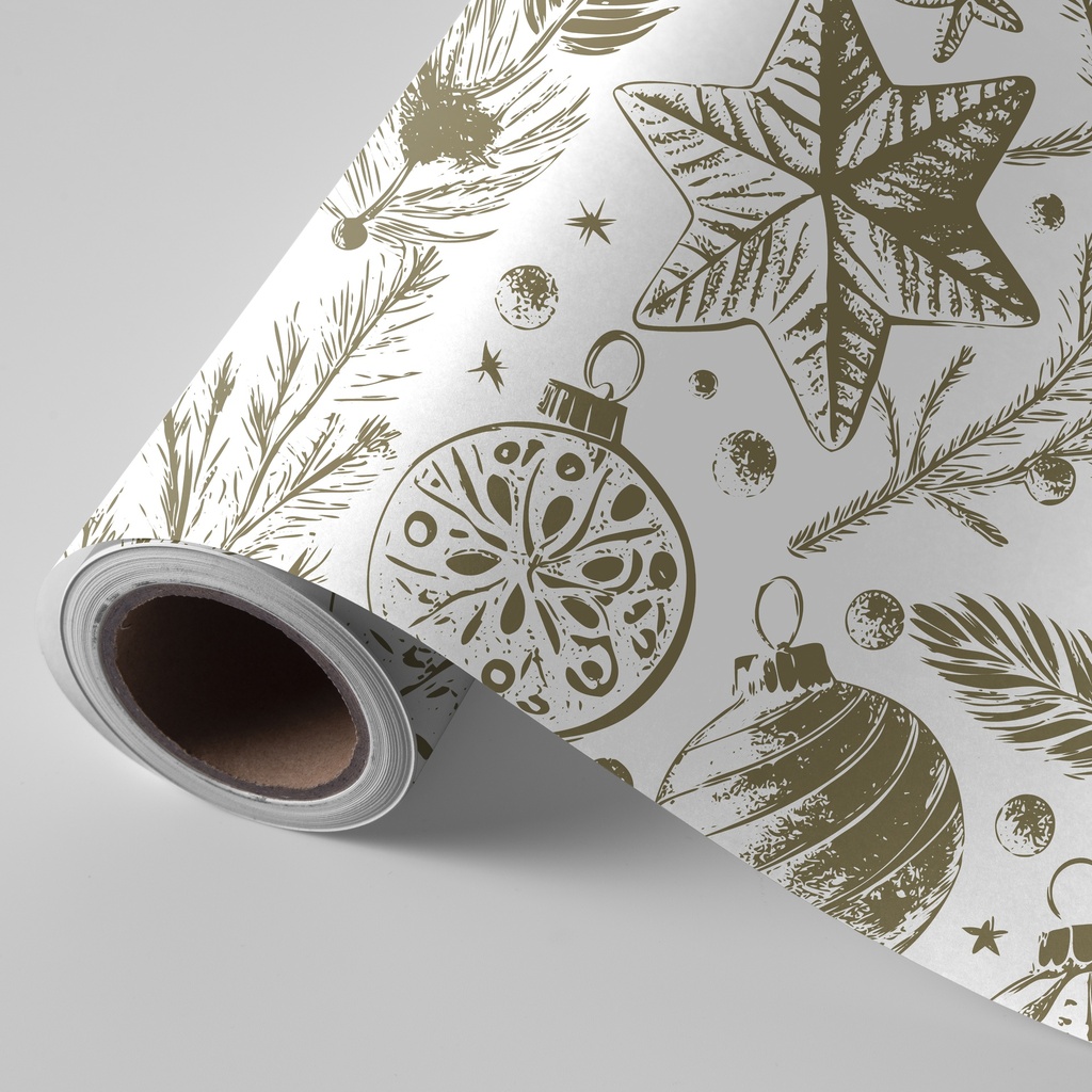 Bobina 62 cm 4 kg navidad adornos blanco