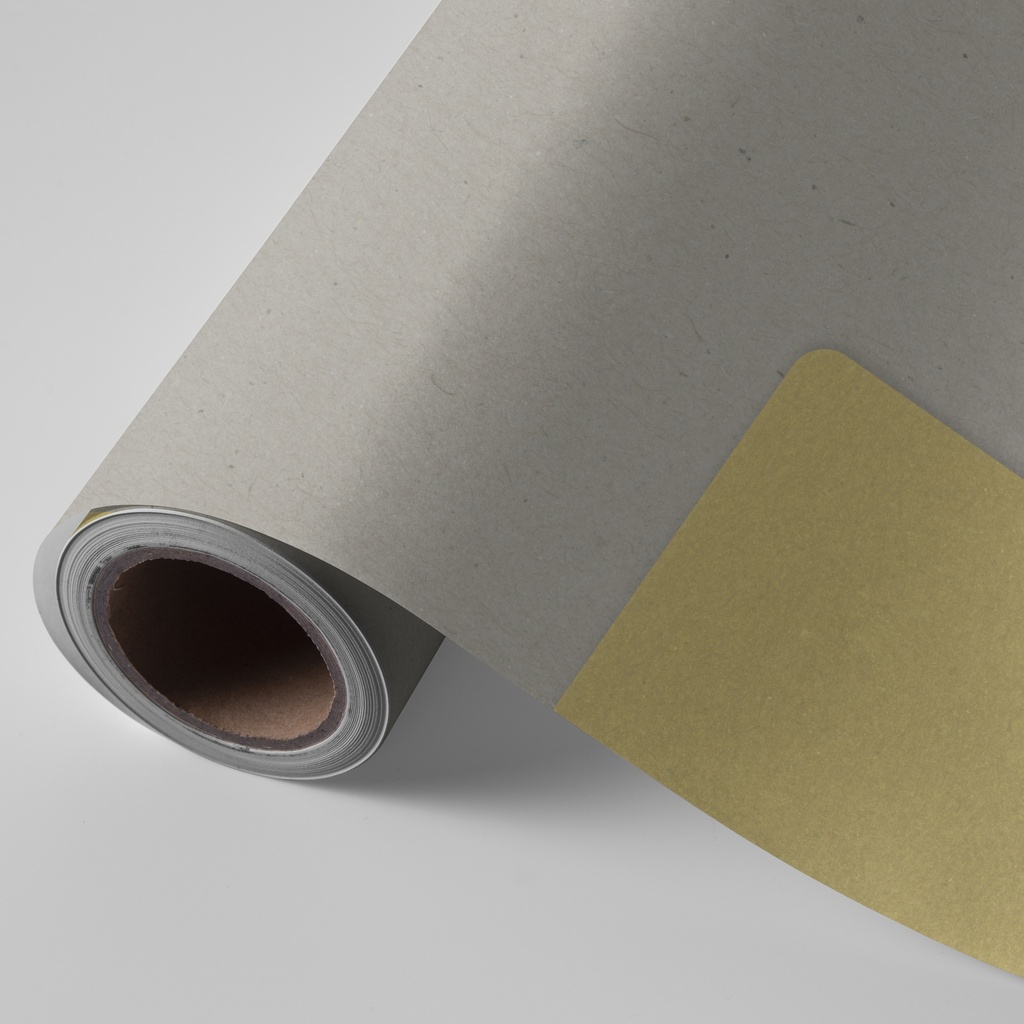 Bobina 62 cm 4 kg kraft alisado doble cara plata-oro