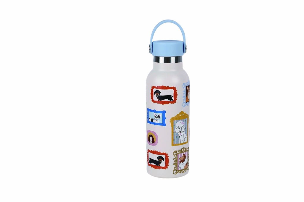 Botella de agua de acero inoxidable perritos 500 ml