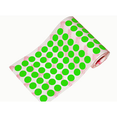 [1041013] Caja rollo 2.736 gomets círculo mediano verde