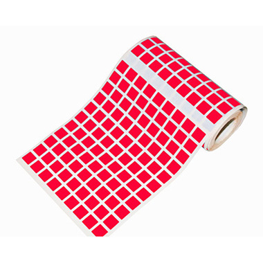 [1041030] Caja rollo 5.643 gomets cuadrado pequeño rojo