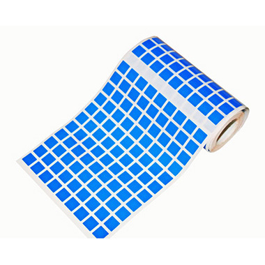 [1041031] Caja rollo 5.643 gomets cuadrado pequeño azul