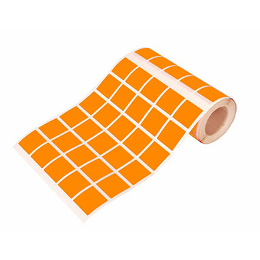 [1041054] Caja rollo 1.710 gomets cuadrado grande naranja