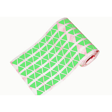 [1041073] Caja rollo 4.446 gomets triángulo mediano verde