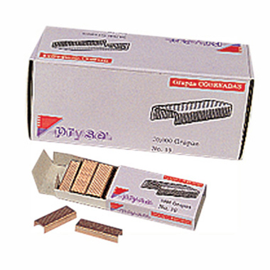 [1610029] Caja 20 cajitas 1000 grapas nº 10 Pryse cobreadas