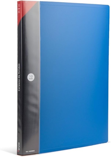 [4010002] Carpeta 10 fundas PP A4 azul