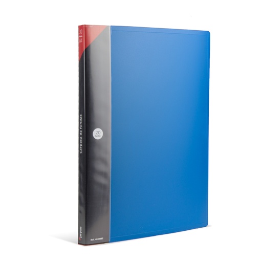 [4020002] Carpeta 20 fundas PP A4 azul