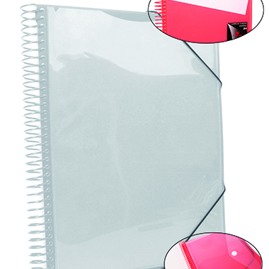 [4240041] Carpeta espiral 40 fundas A4 con bolsillo transparente