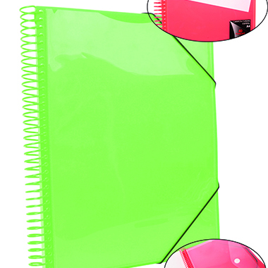 [4240044] Carpeta espiral 40 fundas A4 con bolsillo verde