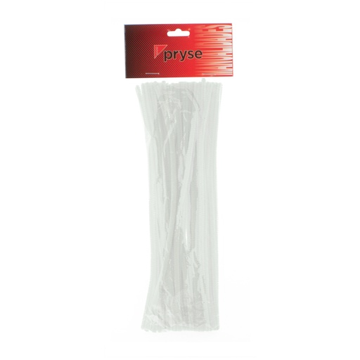 [5110016] Bolsa 25 chenillas 300 x 6 mm blancas