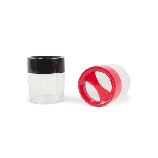 [1360031] Expositor 6 dispensadores magnéticos de clips negro / rojo