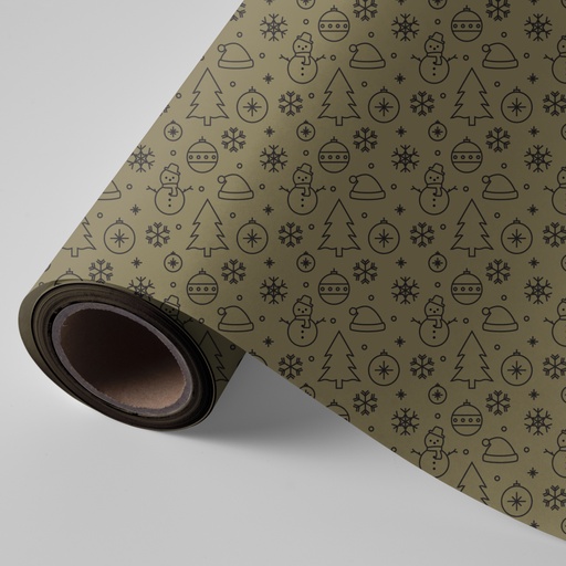 [3150244T] # Bobina 62 cm 4 kg navidad abetos fondo oro