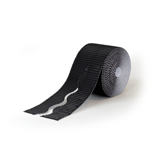 [5300008] Borde cartón ondulado negro 10 cm x (7.5 m x 2)