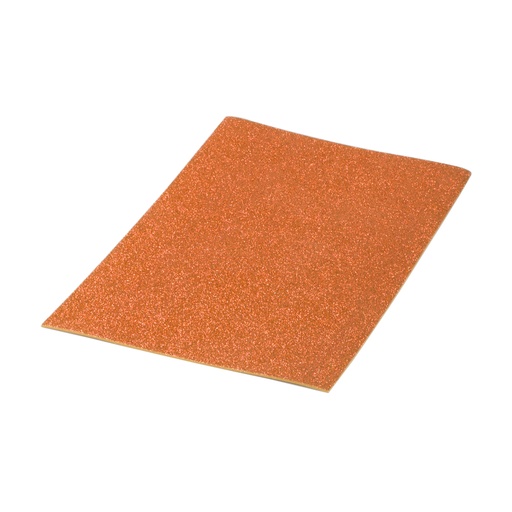 [5020312] Bolsa 10 láminas EVA purpurina biodegradable 40 x 60 cm naranja