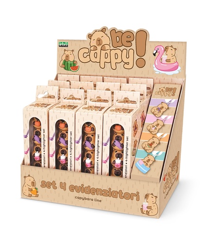 [8500052-82195] Set 4 mini marcadores Capybara
