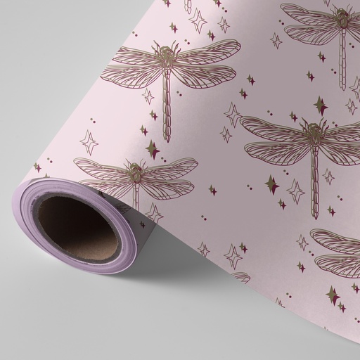 [3150109X] Bobina 31 cm 2 kg libélulas rosa