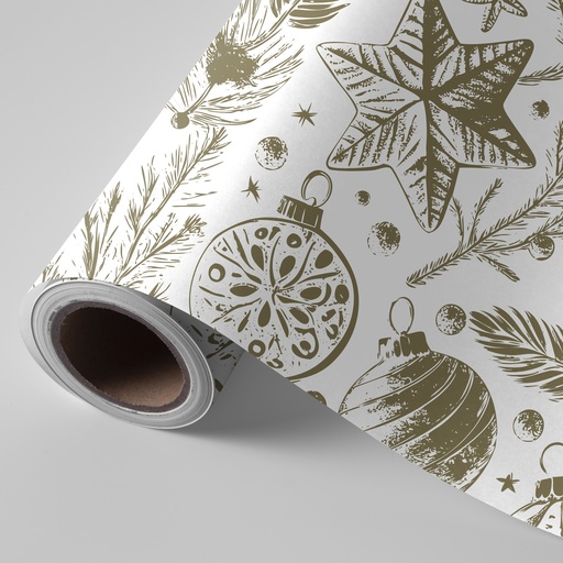[3150244X] Bobina 62 cm 4 kg navidad adornos blanco