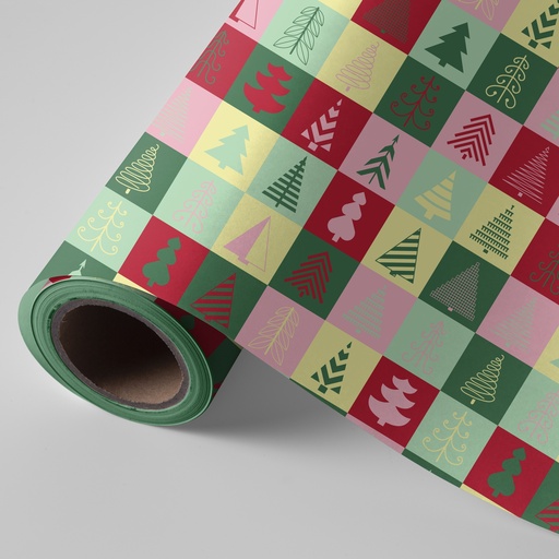 [3150246X] Bobina 62 cm 4 kg navidad abetos