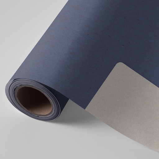 [3150264X] Bobina 62 cm 4 kg kraft alisado doble cara azul-plata