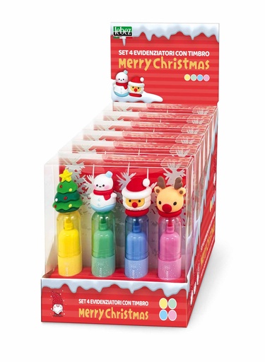 [8500107-82367] Set 4 marcadores con sello Navidad