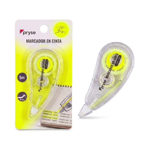 [1280071] Marcador en cinta 5 mm x 5 m amarillo con blister