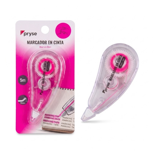 [1280072] Marcador en cinta 5 mm x 5 m rosa con blister